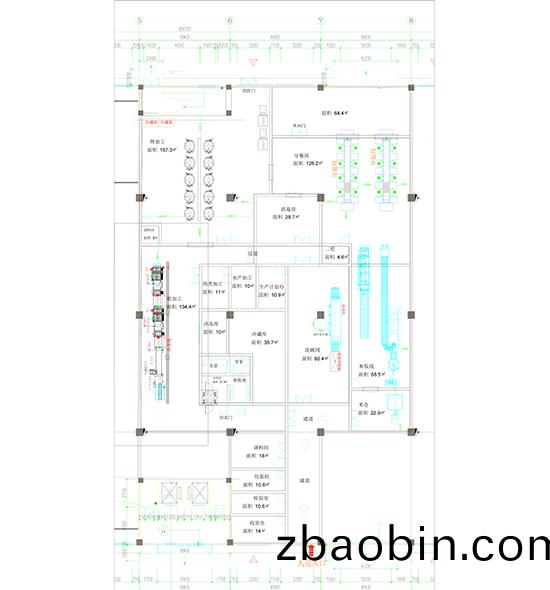 净菜加工平面布置图1